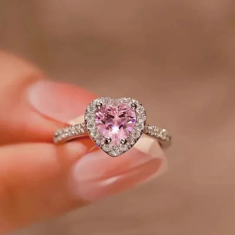 Heart-Shaped Zircon Ring