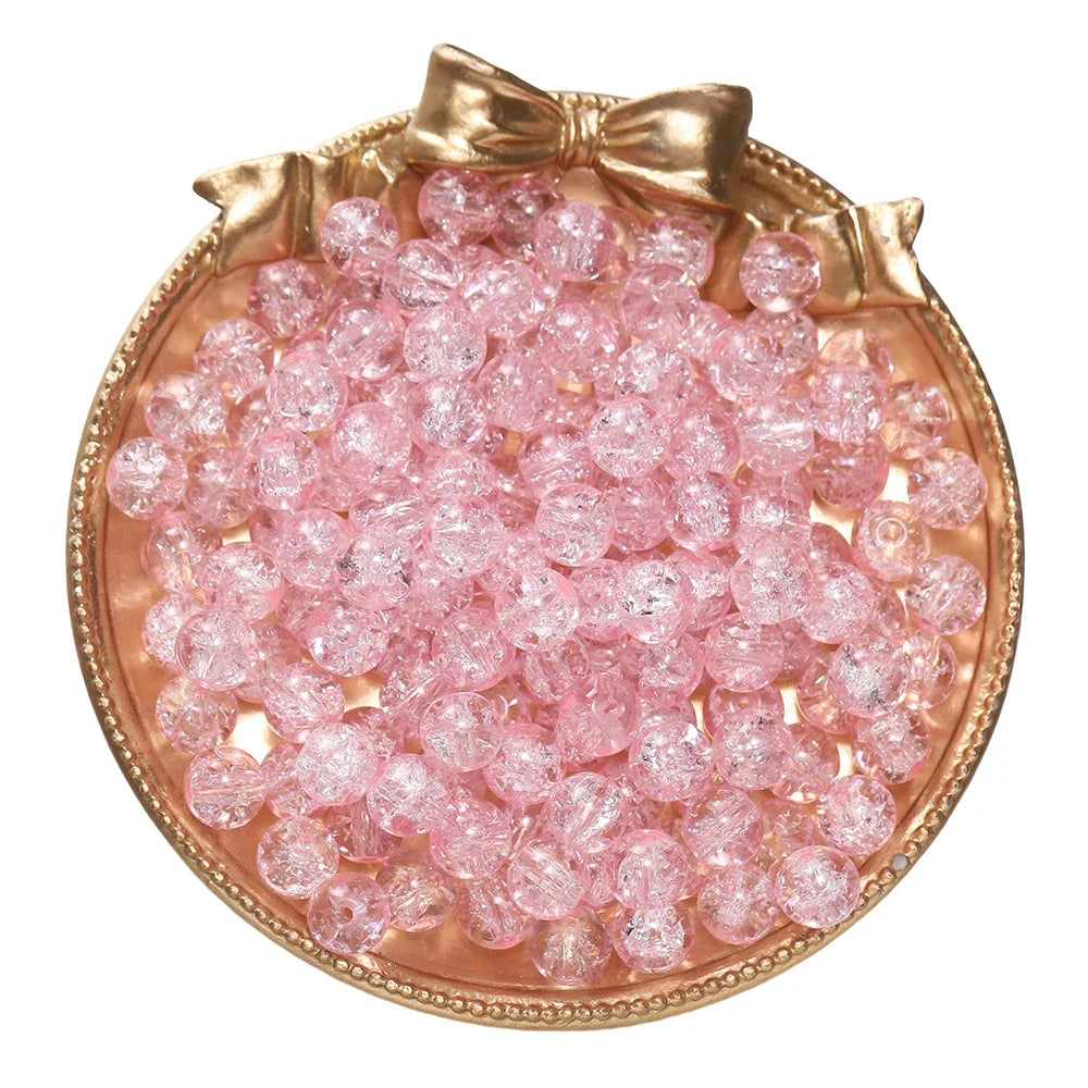 8 mm Crackle Glass Jewelry-Making Beads