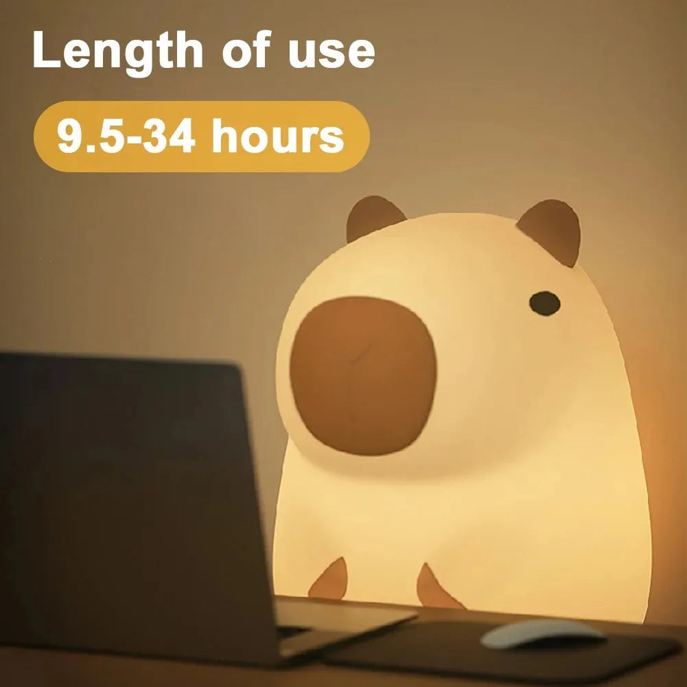 GGbingo Touch-Control Rechargeable Capybara LED Night Light