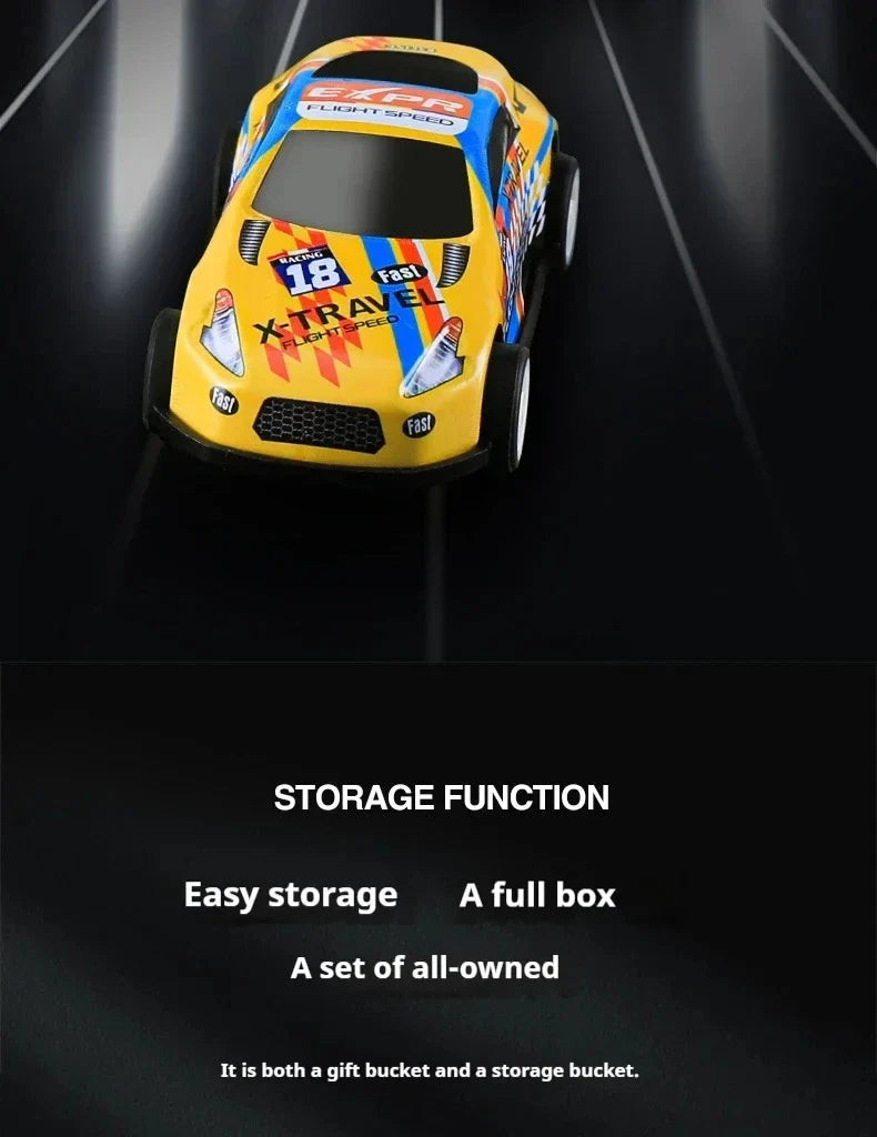 Mini Alloy Pull-Back Race Car Set with Storage Box