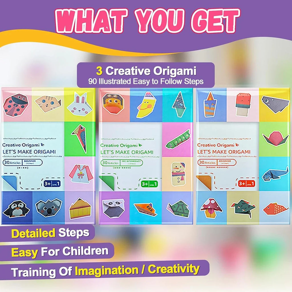 Kids’ Origami Paper Craft Kit, 30/96 Sheets