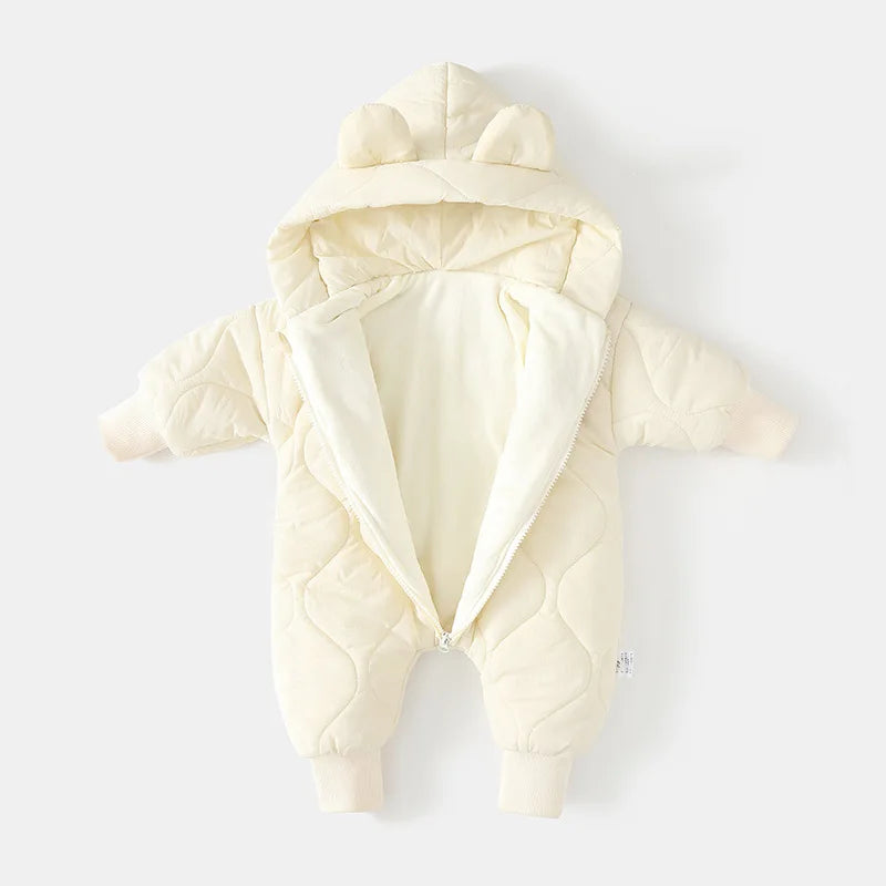 Baby Bear Hooded Winter Romper