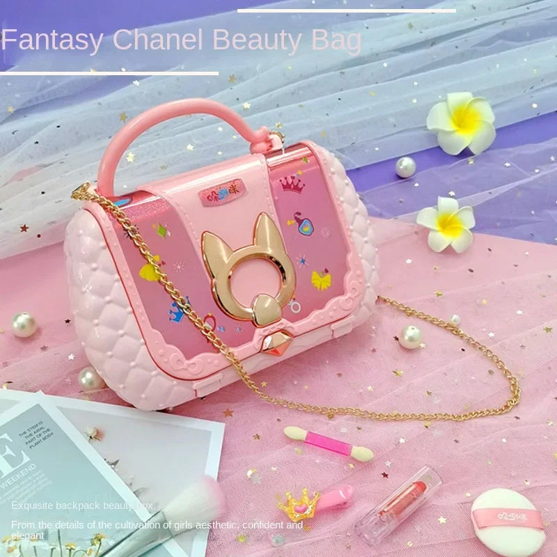 Kids’ Washable Pretend Makeup Kit with Cat-Ear Bag