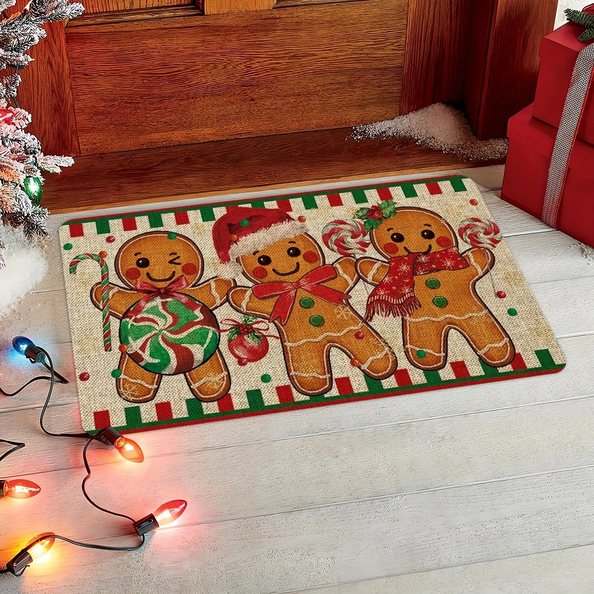 Gingerbread Man Christmas Doormat | Multiple Sizes