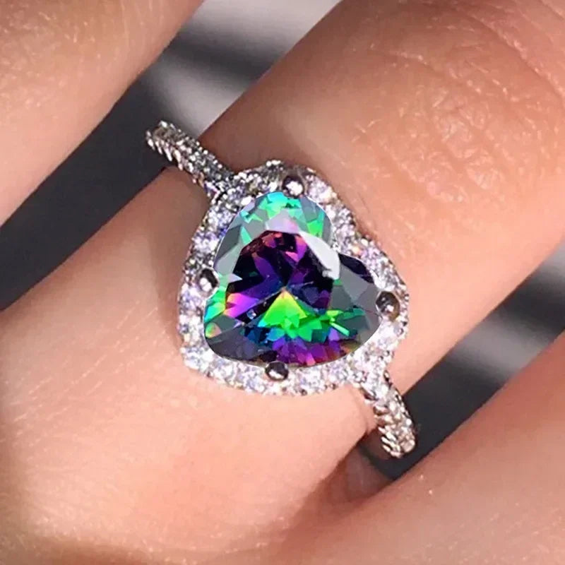 Heart-Shaped Zircon Ring