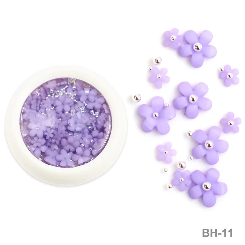 Acrylic Flower Nail Art Decorations, 5 g