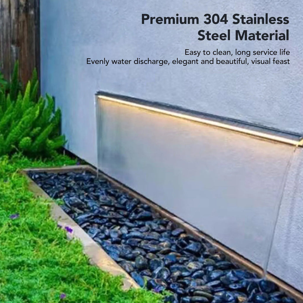 304 Stainless Steel Waterfall Spillway Fountain Outlet