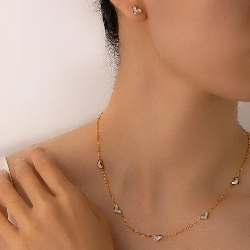 316L Stainless Steel Heart & Shell Jewelry