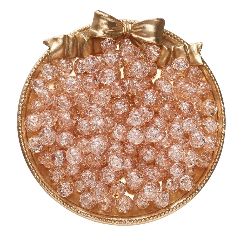 8 mm Crackle Glass Jewelry-Making Beads