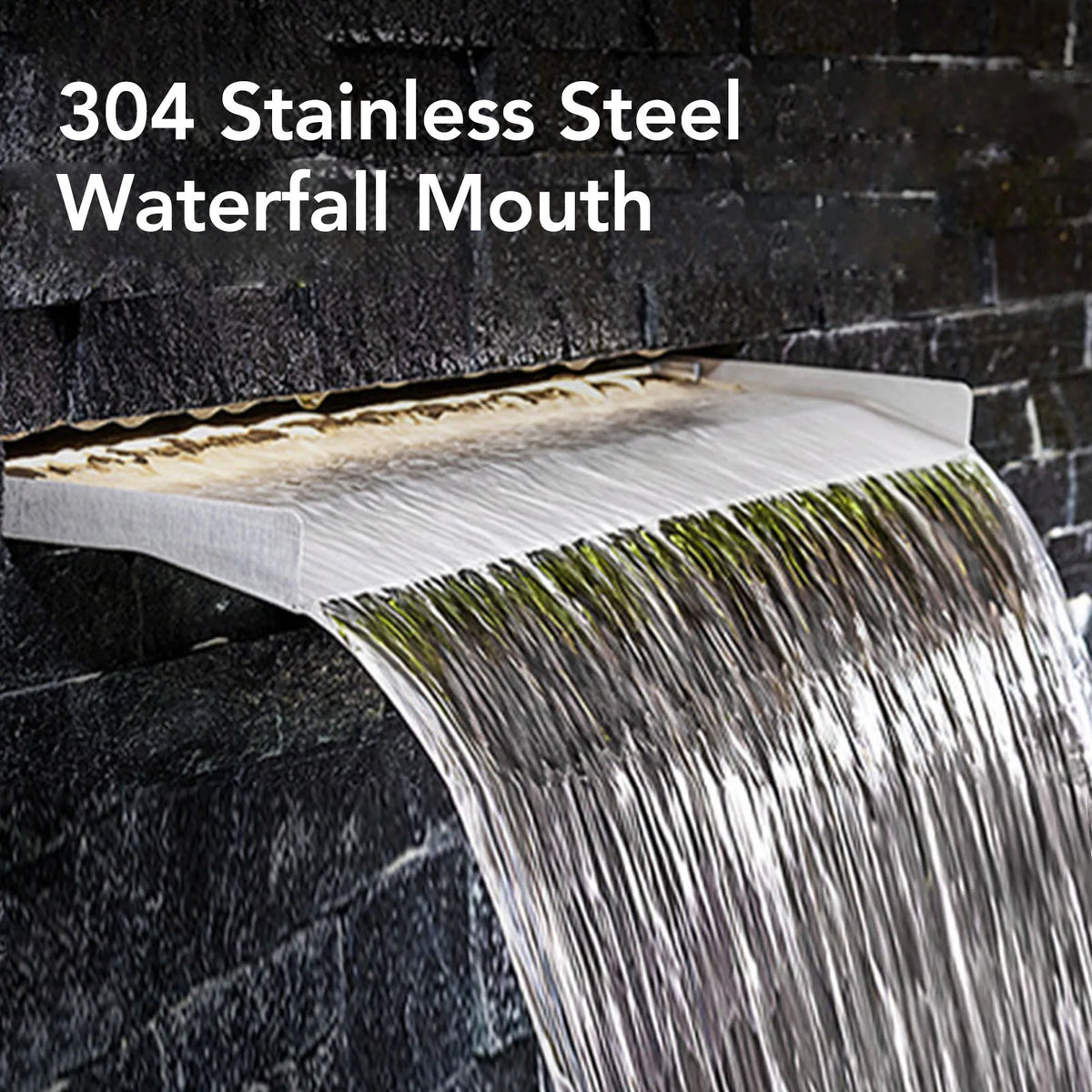 304 Stainless Steel Waterfall Spillway Fountain Outlet