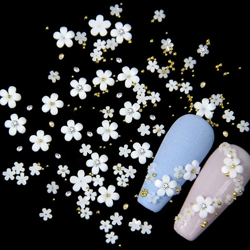 Acrylic Flower Nail Art Decorations, 5 g