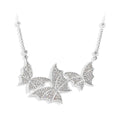 MINTYBOX S925 Sterling Silver Butterfly Moissanite Necklaces Lab Created Diamond for Women 45+5cm Chain Wedding Fine Jewelry