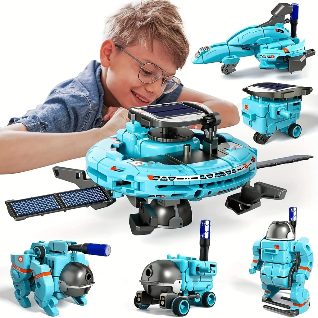 6-in-1 Solar-Powered STEM Robot Kit