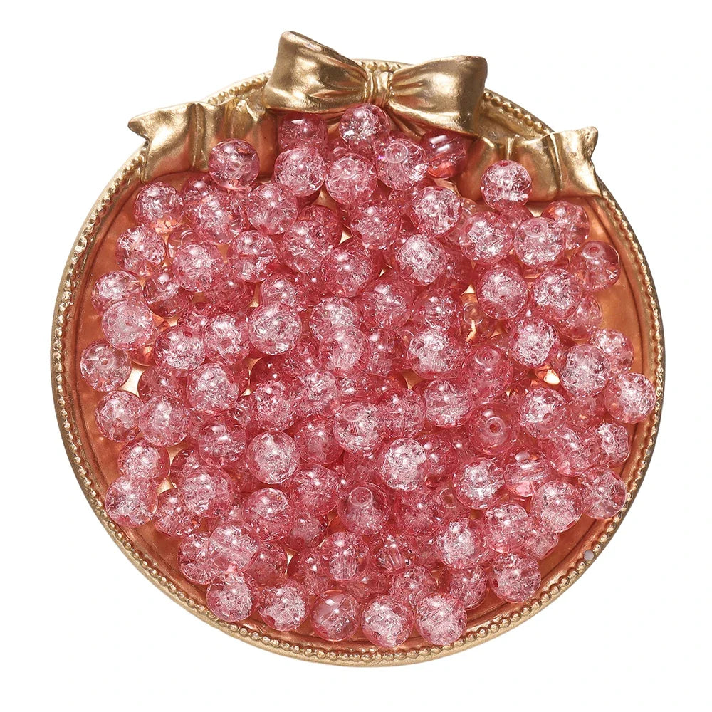 8 mm Crackle Glass Jewelry-Making Beads