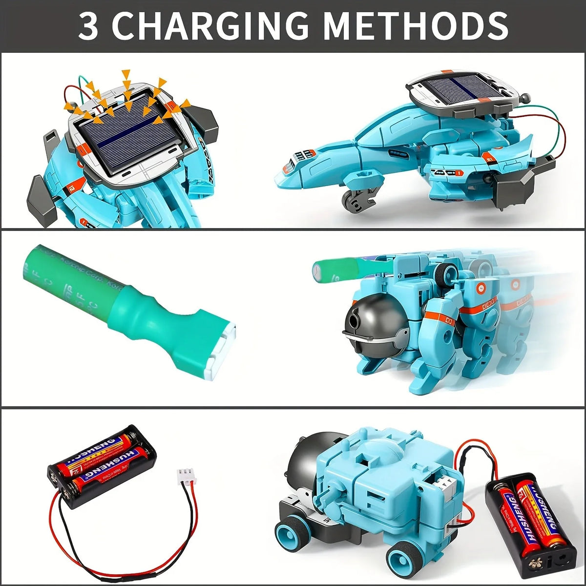 6-in-1 Solar-Powered STEM Robot Kit