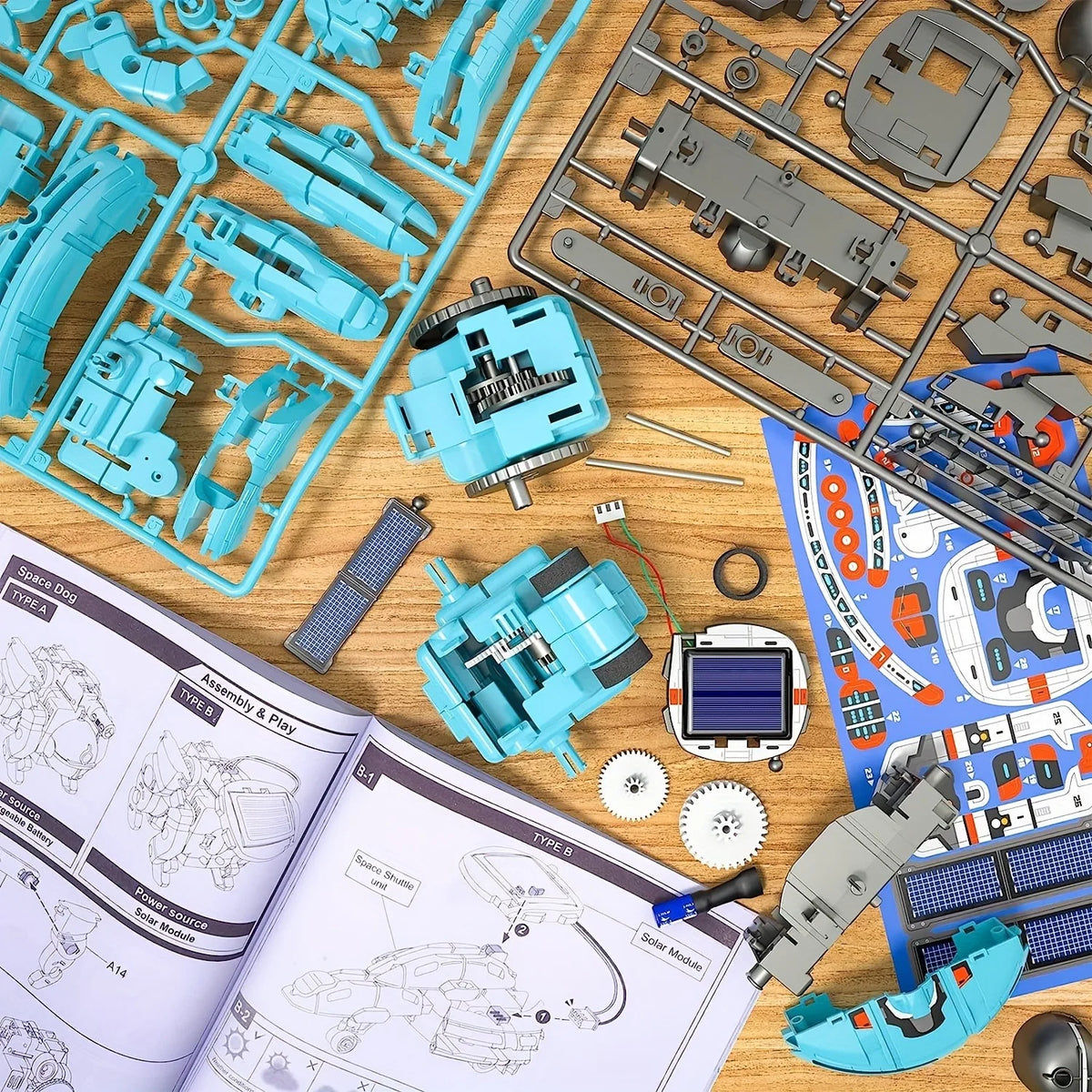 6-in-1 Solar-Powered STEM Robot Kit