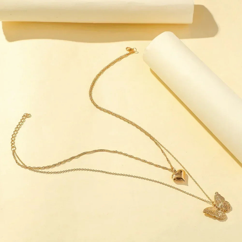 Square Pink Zircon Pendant Necklace