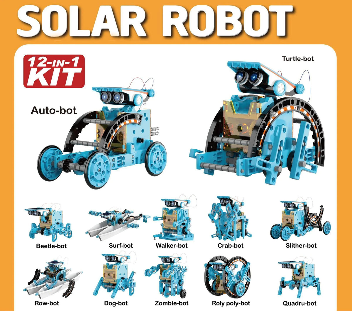 12-in-1 Solar Robot Science Building Kit