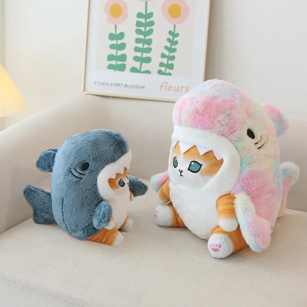 Kawaii Shark-Cat Plush Toy