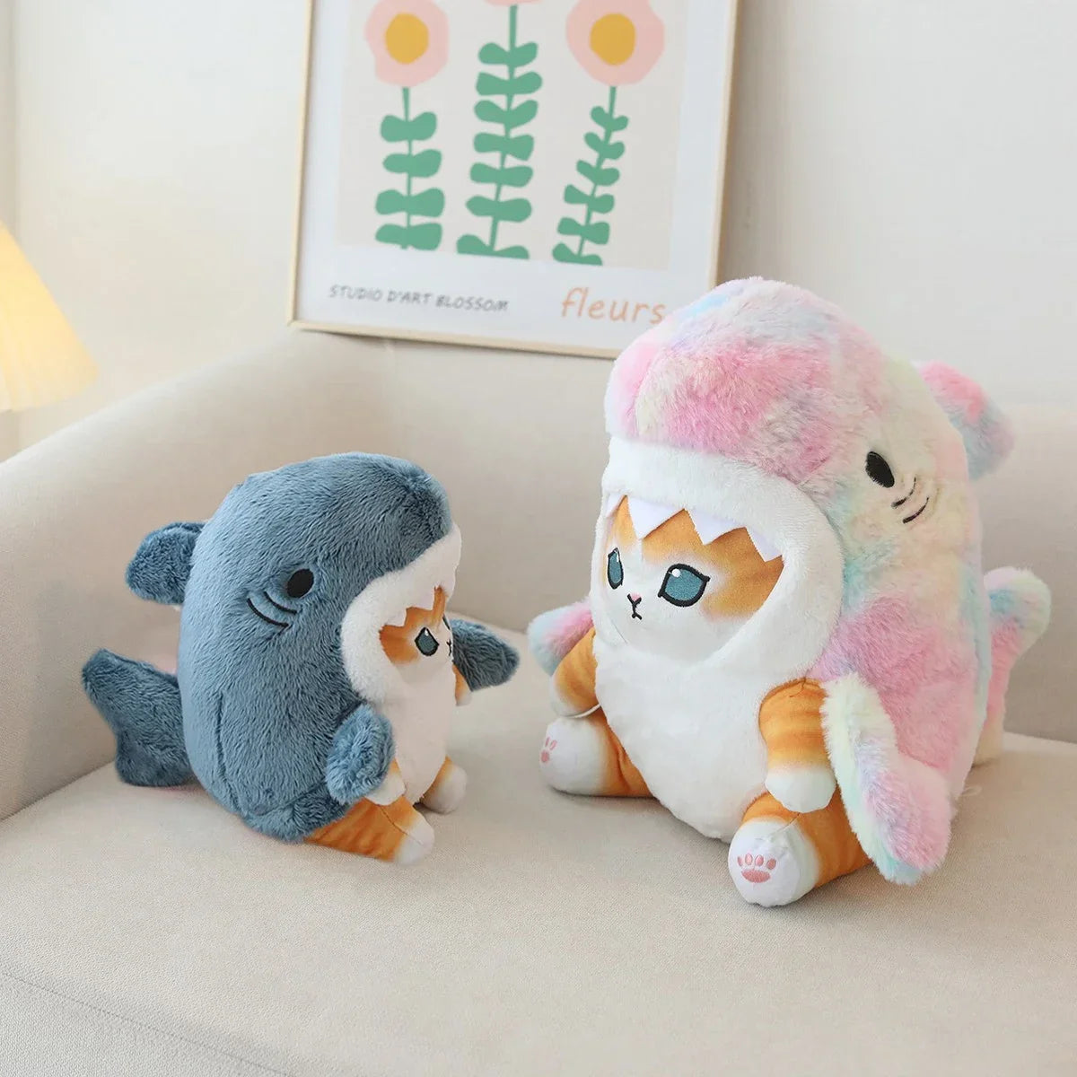 Kawaii Shark-Cat Plush Toy