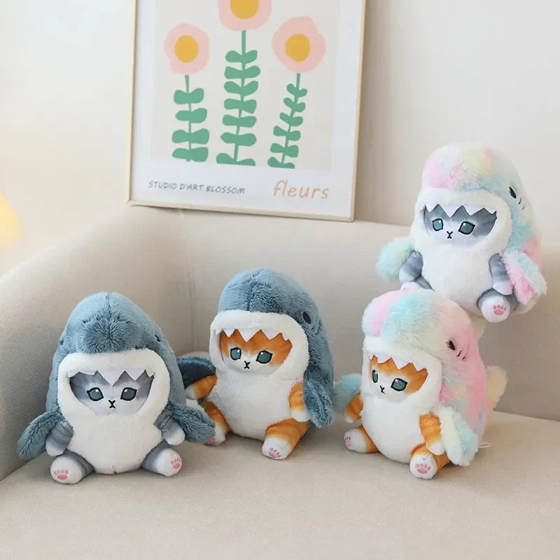 Kawaii Shark-Cat Plush Toy