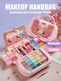 Kids’ Washable Pretend Makeup Kit with Cat-Ear Bag