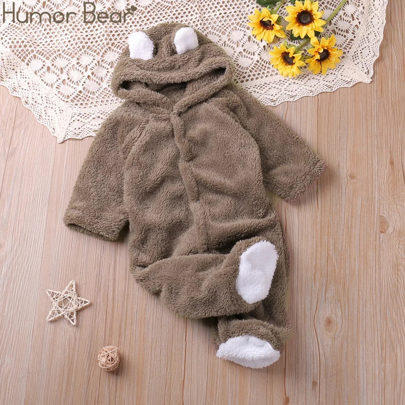 Humor Bear Baby Hooded Winter Romper