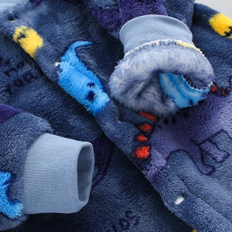 Baby Flannel Romper, 0–18 Months
