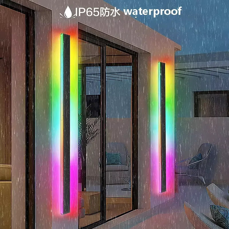 RGB Wall Lights Outdoor Porch Christmas Easter Party Intelligent Remote Control Balcony Terrace