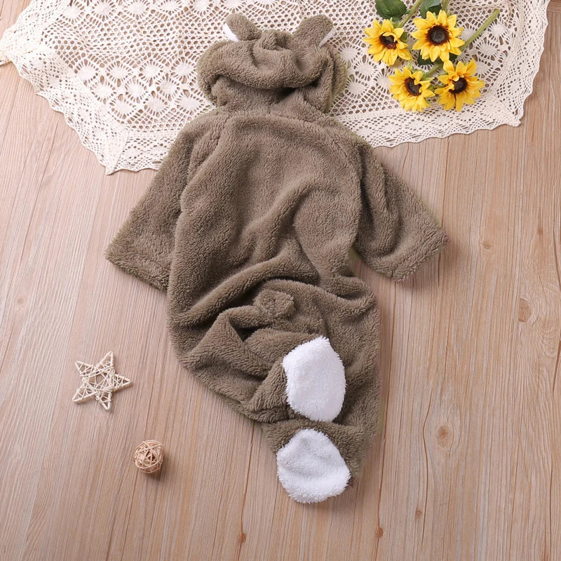 Humor Bear Baby Hooded Winter Romper