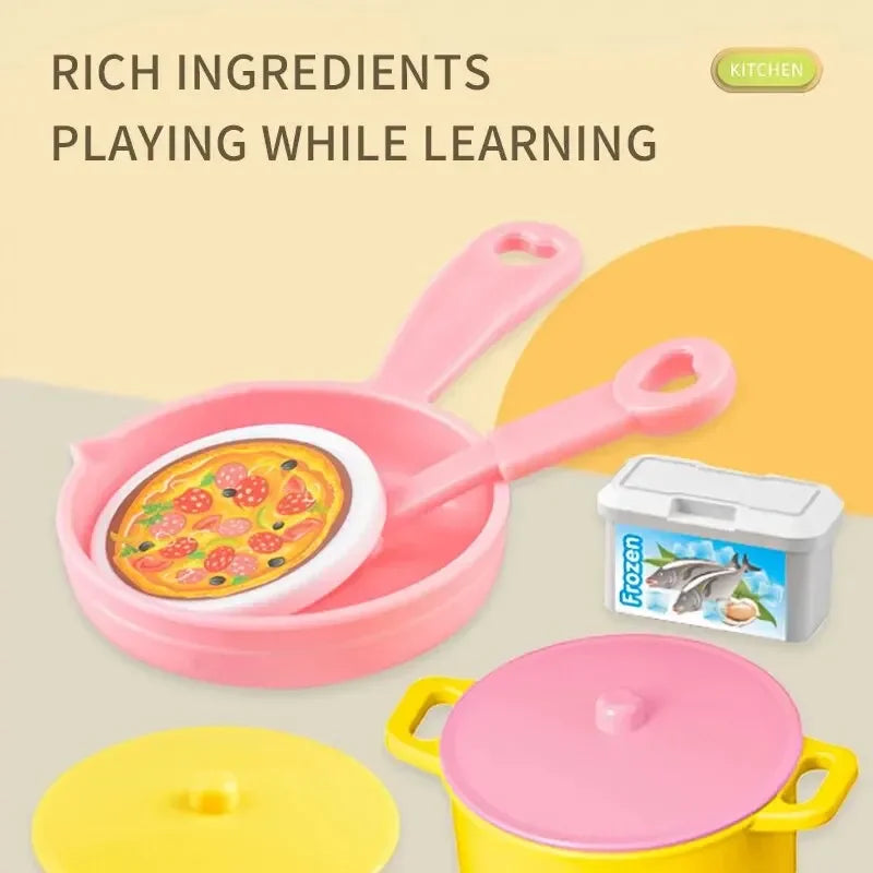 Kids’ Mini Pretend Kitchen Set with Tableware