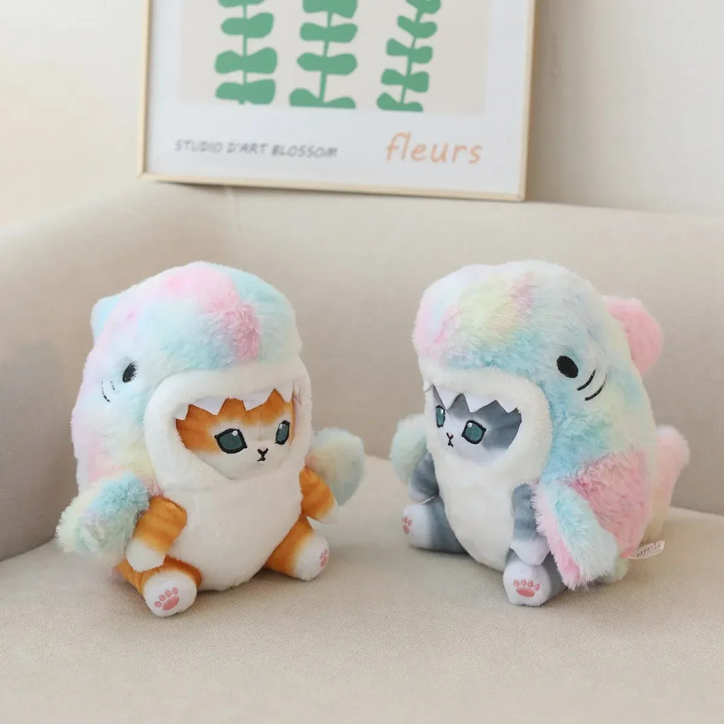 Kawaii Shark-Cat Plush Toy