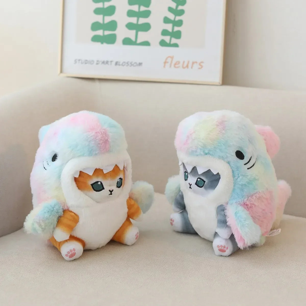 Kawaii Shark-Cat Plush Toy