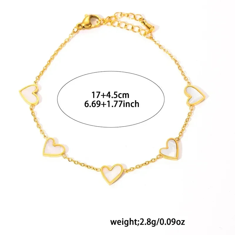 316L Stainless Steel Heart & Shell Jewelry