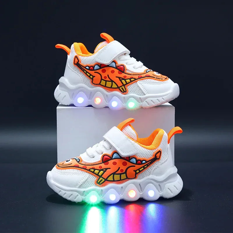 Kids’ Dinosaur LED Light-Up Sneakers