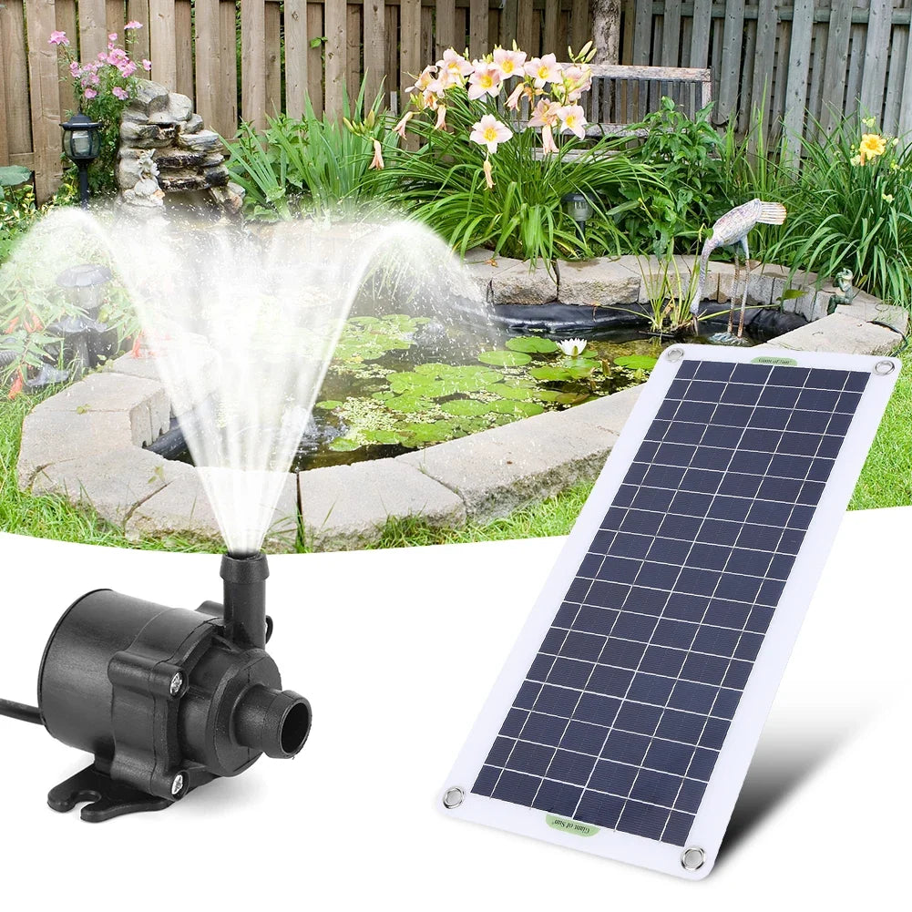 12V Low-Noise Solar Waterfall & Fountain Pump Kit