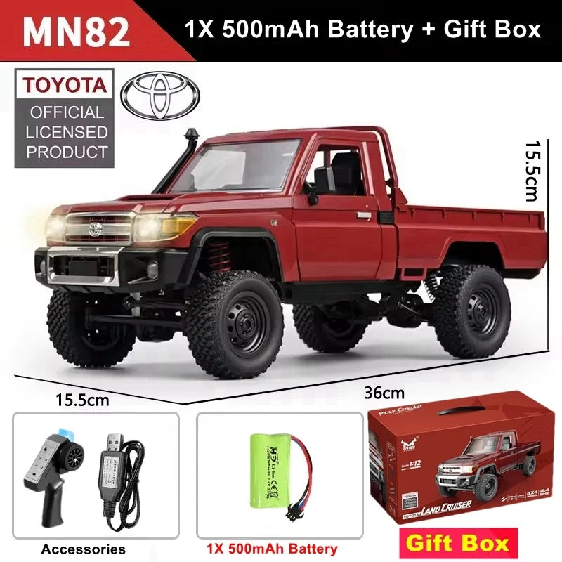 MN82 1:12 4WD RC Pickup Truck with LED Lights