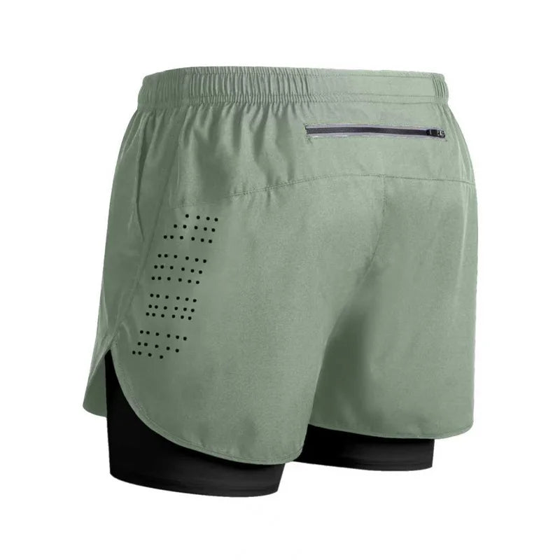 Men's Reflective 2-in-1 Running Shorts