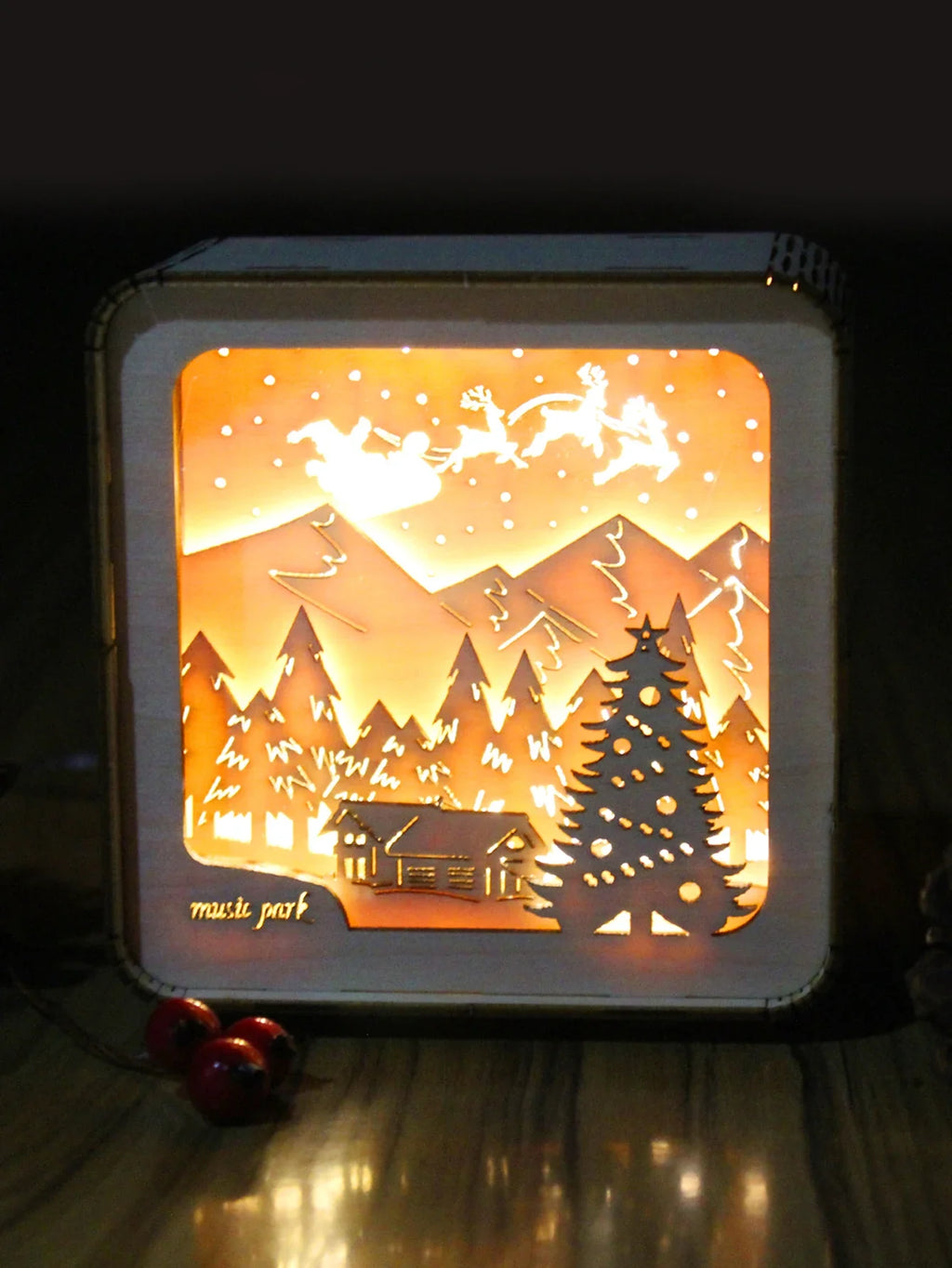 3D Wooden Castle Puzzle with LED Night Light