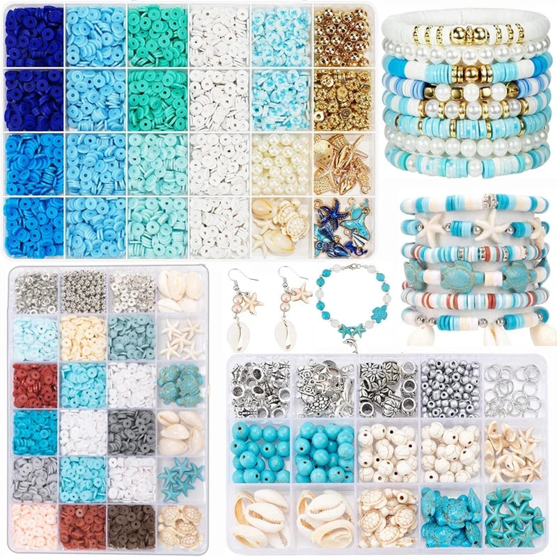 Ocean Summer Clay Bead Friendship Bracelet Kit