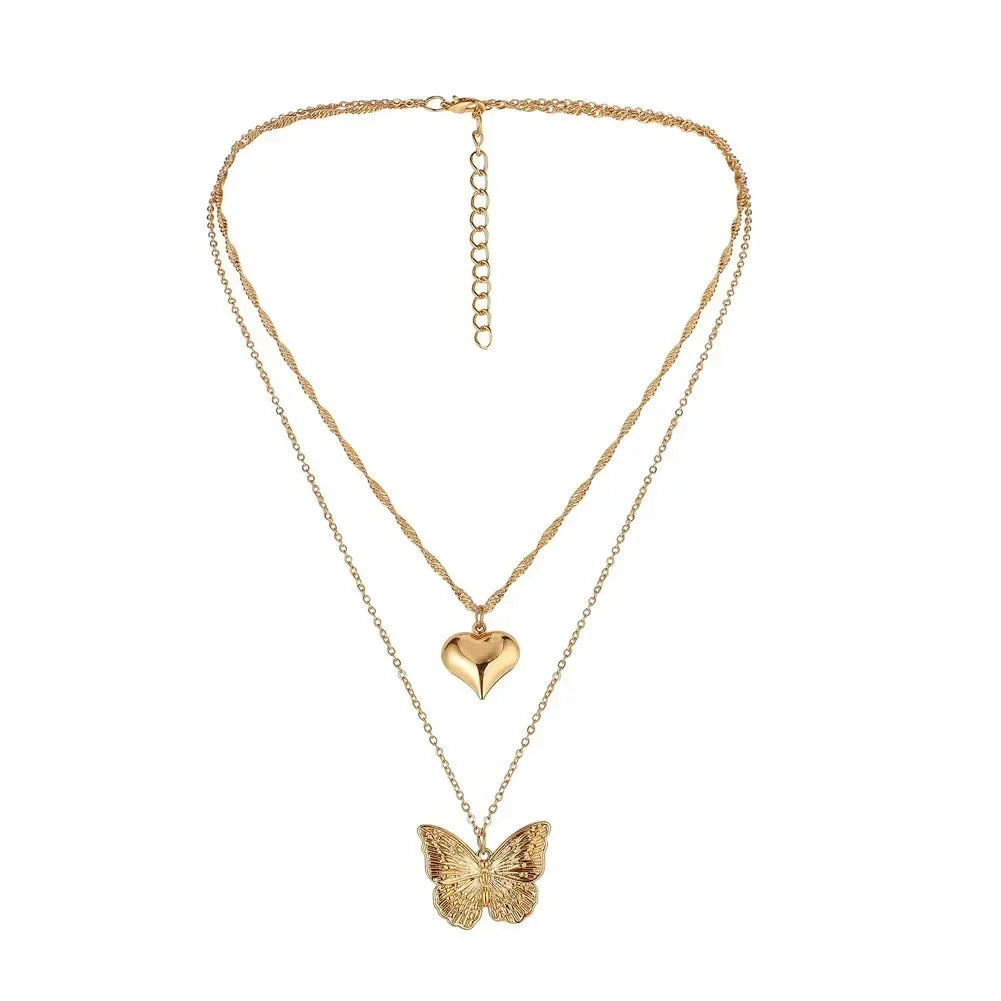 Square Pink Zircon Pendant Necklace