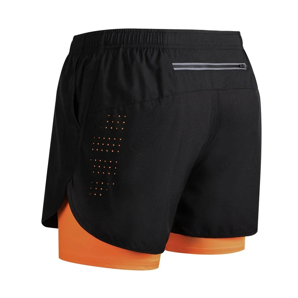 Men's Reflective 2-in-1 Running Shorts