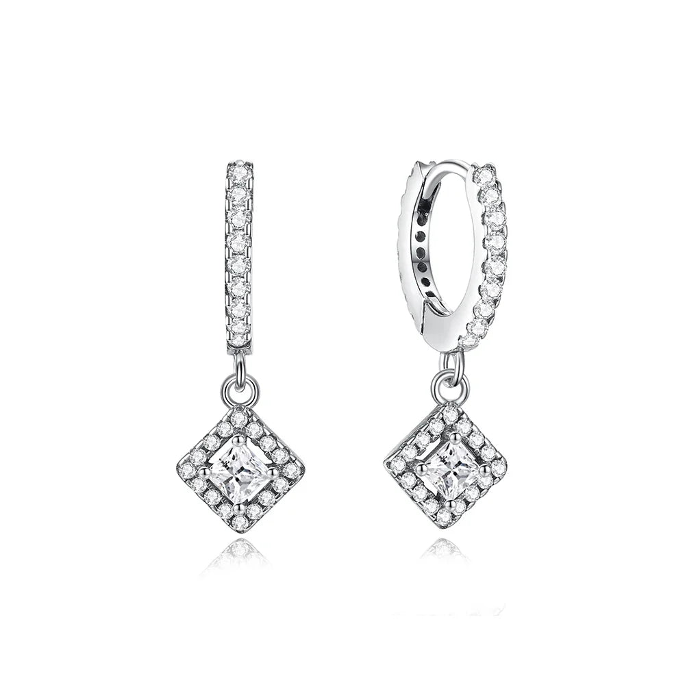 925 Sterling Silver Crown, Heart & Bee Earrings