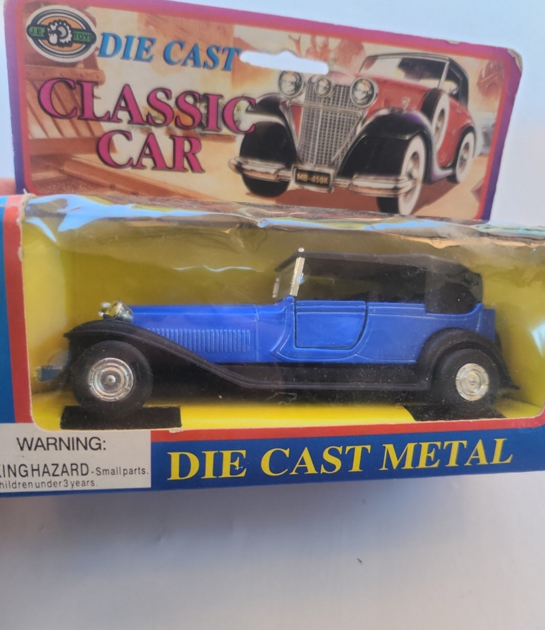 Vintage J.E. Toys Die-Cast Classic Car, 4.5 Inches