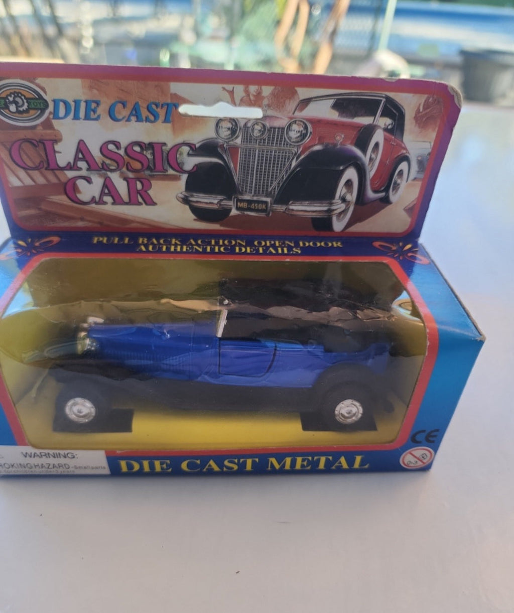 Vintage J.E. Toys Die-Cast Classic Car, 4.5 Inches