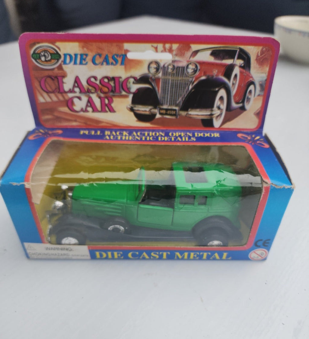 Vintage J.E. Toys Die-Cast Pull-Back Car, 4.5 Inches