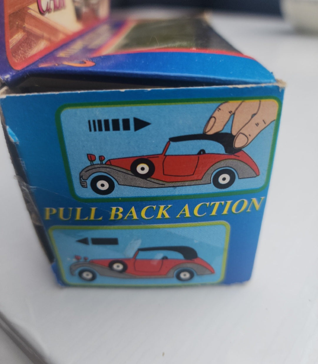 Vintage J.E. Toys Die-Cast Pull-Back Car, 4.5 Inches
