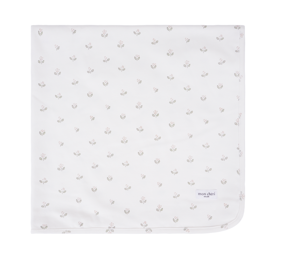 Baby Floral Cotton Footie & Bonnet Set