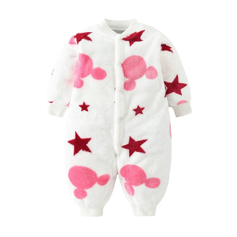 Baby Flannel Romper, 0–18 Months