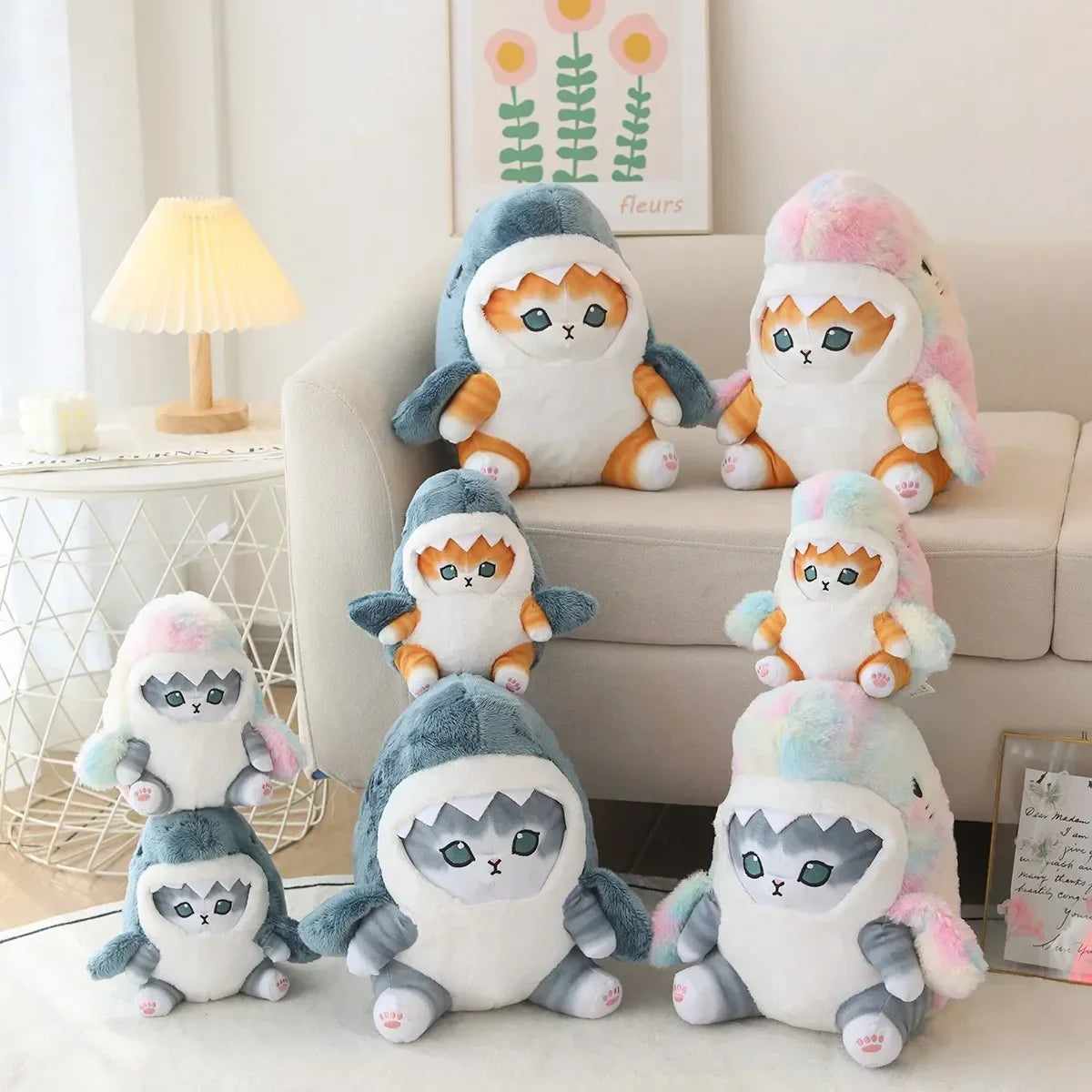 Kawaii Shark-Cat Plush Toy
